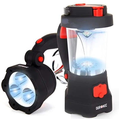 Abbildung von Duronic LED Taschenlampe, Hurricane Lampe, Campinglampe mit Laterne