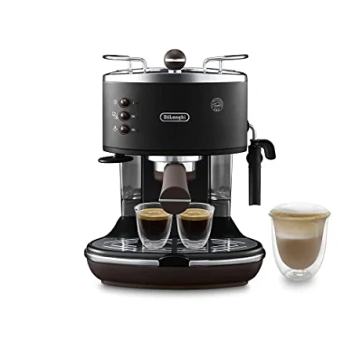 Abbildung von DeLonghi Espressomaschine &quot;Icona Vintage ECOV 311.BK&quot;, Siebträger, auch für Kaffeepads geeignet