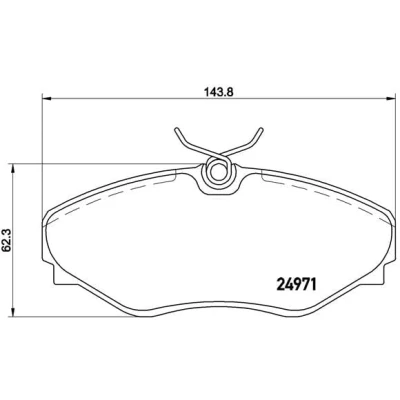 Abbildung von BREMBO P 68 055 Bremsbelagsatz exkl. Verschleißwarnkontakt mit Bremssattelschrauben ohne Zubehör RENAULT: Avantime, ESPACE 3