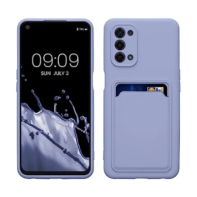 Abbildung von kwmobile Handyhülle kompatibel mit Oppo A74 (5G) / A54 Hülle Handy Cover Fach für Karten in Lavendel