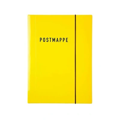 Abbildung von Postmappe A4 gelb Pappe FSCmix Gummizug