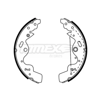 Abbildung von TOMEX brakes TX 22 75 Bremsbacken Hinterachse 254 45 LAND ROVER: Freelander I SUV Cabrio,