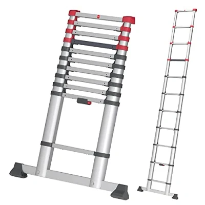 Abbildung von Hailo Teleskopleiter &quot;FlexLine&quot;, Alu Sicherheits 11 Sprossen