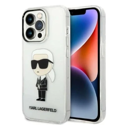 Abbildung von KARL LAGERFELD KLHCP14LHNIKTCT Hülle für iPhone 14 Pro 6,1&quot; transparent hardcase