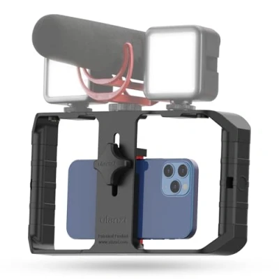 Abbildung von Smartphone Video Rig, ULANZI U Rig Pro Handy Stabilisator, mit 3 Cold Shoe Mounts, Halterung für iPhone 15 14 13 12 Max 2 Huawei Mate 60