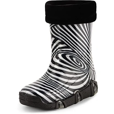 Abbildung von Ladeheid Kinder Mädchen Jungen Gummistiefel Gefüttert Swk2021 (Muster 48, 27/28 EU)