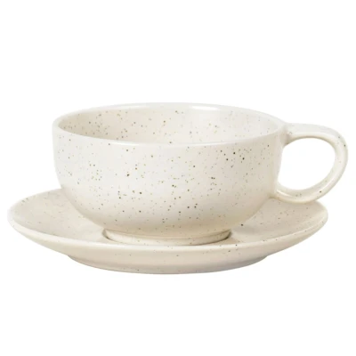 Abbildung von Broste Copenhagen NORDIC VANILLA Tasse mit Untertasse 0,25 l