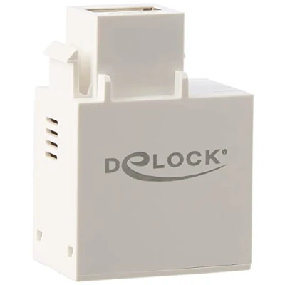 Abbildung von Delock Keystone Modul mit USB Typ A Ladebuchse 2,1 weiß