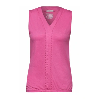Abbildung von Cecil Dekoratives Top, Damen, Größe: Large, Pink