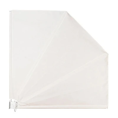 Abbildung von Ventanara® Balkonfächer beige grau Sichtschutz Balkon Windschutz Sonnensegel (140 x 140 cm, Beige)