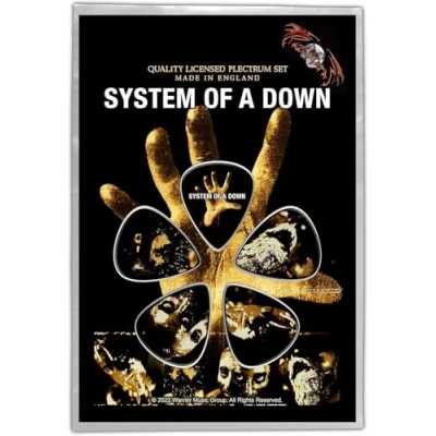 Abbildung von System Of A Down Plektrum Hand 5er Pack (Einheitsgröße) (Schwarz/Gelb)