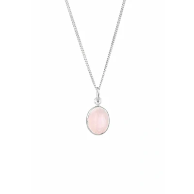 Abbildung von Elli Basic Rosenquarz Halskette, Damen, Größe: 45, Rosa