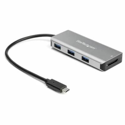Abbildung von StarTech.com 3 Port USB C Hub (10 Gbit/s, mit SD Kartenleser und 25cm Hostkabel, 3x A, 1.5&quot; x 5.7&quot; 8.1&quot;