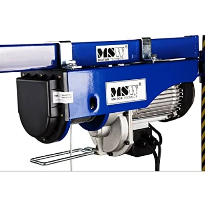 Abbildung von MSW Seilzug Seilwinde Elektrisch Seilhebezug PROLIFTOR 250 (250 kg, 540 W, Stahlseil 12 m, Kabelreiß Widerstand 800 kg)