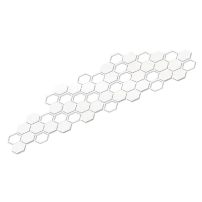 Abbildung von Foliatec 33961 Car Design Sticker Hexagon, 32 x 130 cm, weiß Matt, chrom matt