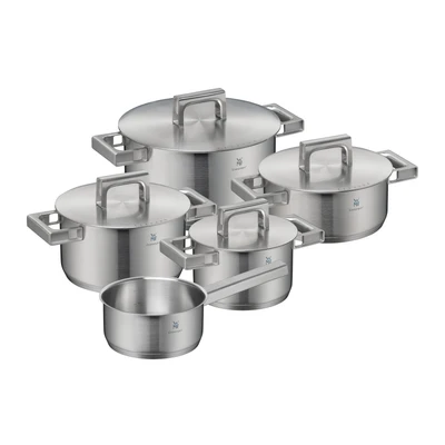 Abbildung von WMF Topf Set &quot;Ultimate Cool+&quot;, Cromargan Edelstahl Rostfrei 18/10, (Set, 9 tlg.), teilig, wärmereduzierende Cool+ Griffe, TransTherm Allherdboden