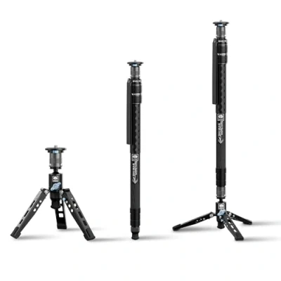Abbildung von SIRUI SVM 145 Einbeinstativ aus Kohlefaser mit Füßen, 144,8 cm (57 Zoll) professionelles Kamera Einbeinstativ, schnelle Höhenverstellung, leichtes Reise für DSLR