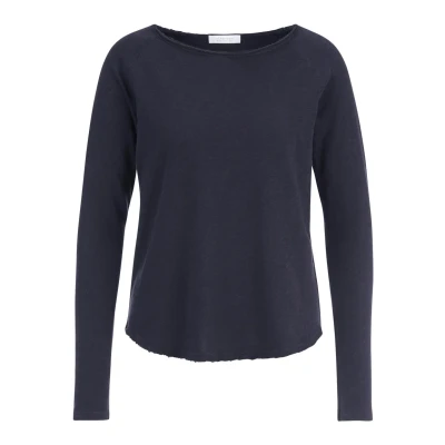 Abbildung von Rich &amp; Royal Organic Basicshirt AUS Biobaumwolle Langarmshirt, Damen, Größe: 34, Deep blue