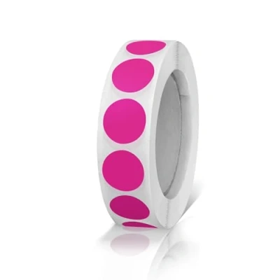 Abbildung von Runde Aufkleber 13mm Rosa Selbstklebend Rolle kleine Klebepunkte Etiketten Farbkodierung kreise Sticker Wetterfest 1000 Stück