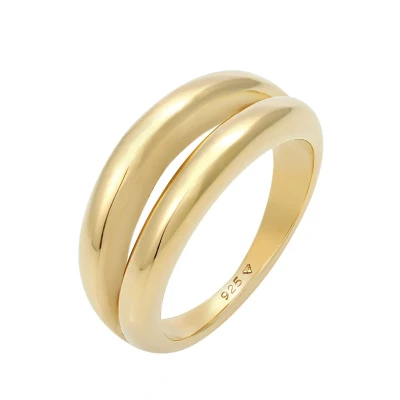 Abbildung von Elli Basic Ring goldcoloured, Damen, Größe: 54, Gold coloured
