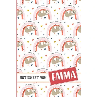 Abbildung von Vorname Emma Personalisiertes Geschenk Notizbuch: Dieses schöne Geburtstagsgeschenk für ist ein persönliches Tagebuch mit Name also Namensgeschenk individualisiert den Namen