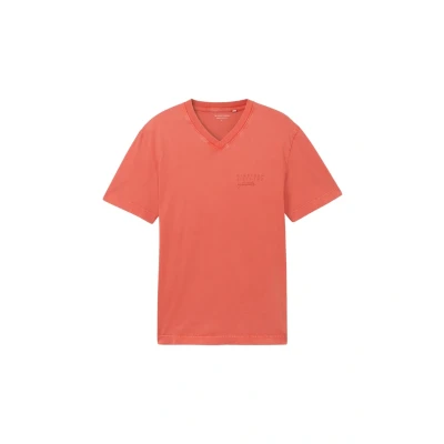 Abbildung von TOM TAILOR Herren Basic T Shirt mit Logo Print, flamingo flower, XL