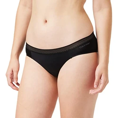 Abbildung von Calvin Klein Damen Slip Bikini Form mit Stretch, Schwarz (Black), M