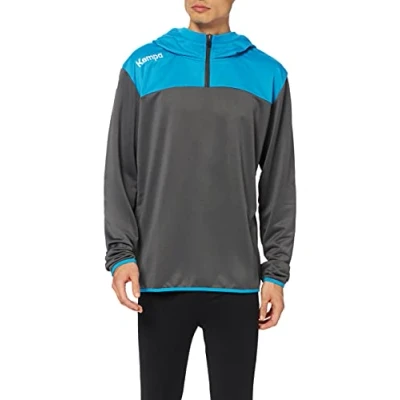 Abbildung von Kempa Herren Emotion 2.0 Quarter Zip Hoodie, Anthra/kempablau, L
