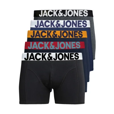 Abbildung von Jack &amp; Jones Solid 5 ER pack Panties, Herren, Größe: Medium, 5er mix