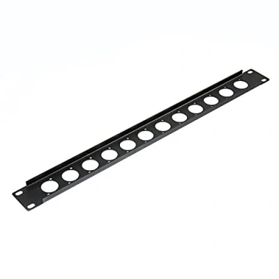 Abbildung von Music Store 19&quot;, XLR Einbau Blende 1HE, Stahl, 12x Rackblende