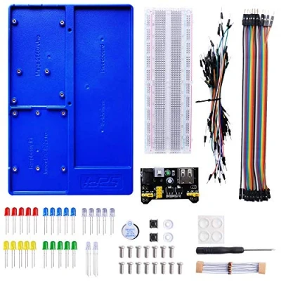 Abbildung von GeeekPi Raspberry Pi 4 Holder ABS Breadboard Kit Für 4B,3B+,3B,2B,B+,Zero,Zero W (2),Arduino UNO,Arduino Mega 2560 (Blue)