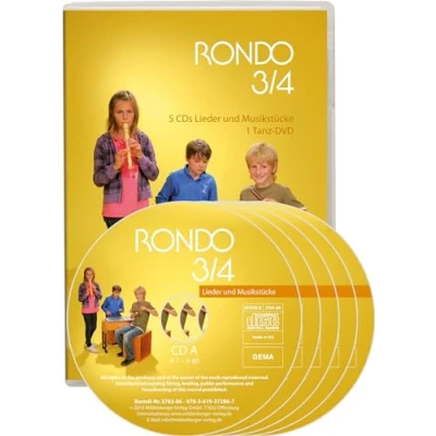 Abbildung von Rondo. Musiklehrgang für die Grundschule Neubearbeitung / RONDO 3/4 Lieder und Musikstücke: 5 Audio CDs, 1 DVD mit Tänzen