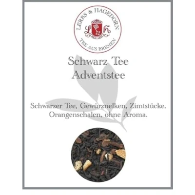 Abbildung von Lerbs &amp; Hagedorn, Schwarz Tee Adventstee 250g (Ca. 20 Liter) Gewürznelken, Zimtstücke, Orangenschalen