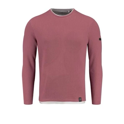 Abbildung von Key Largo MSW Stefano Round Strickpullover, Herren, Größe: Medium, Cloudy red