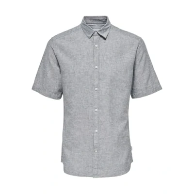 Abbildung von Only &amp; Sons Onscaiden SS Solid Hemd, Herren, Größe: XS, Dress blues