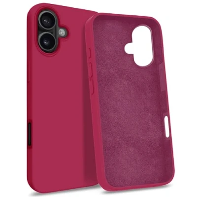Abbildung von MyGadget Hülle für iPhone 16 Gummierte Handyhülle [ 3 Layer Struktur ] Schutzhülle mit Soft Inlay &amp; Hardcase Cover außen Bordeaux