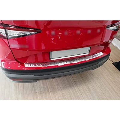Abbildung von tuning art L451 Edelstahl Ladekantenschutz passend für Skoda Enyaq IV, Farbe:Silber