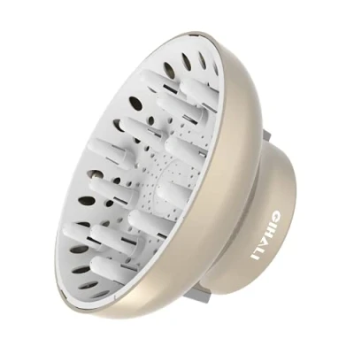 Abbildung von GIHALI Universalaufsatz Haar Diffusor &quot;Super Stabil&quot; 4,4 cm bis 6,6 für natürlich lockiges und welliges Haar, Haartrockneraufsatz, Universal Aufsatz, Diffuser Haare Locken (Gold)
