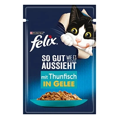 Abbildung von FELIX So gut wie es aussieht Katzenfutter nass in Gelee, mit Thunfisch, 26er Pack (26 x 85g)