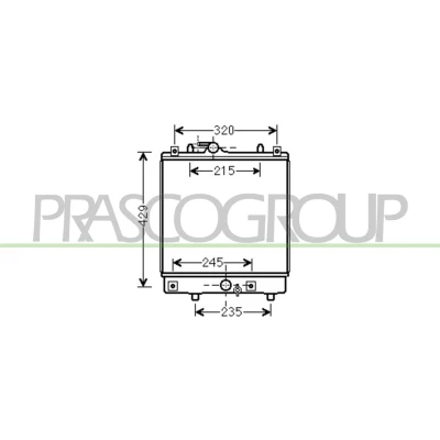 Abbildung von PRASCO OP304R004 Kühler, Motorkühlung Aluminium 377mm 378mm 34mm Kühlrippen mechanisch gefügt OPEL: Agila A