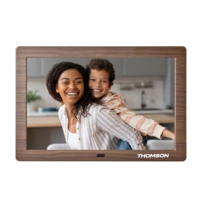 Abbildung von THOMSON Digitaler Bilderrahmen 8 Zoll, Elektronischer mit Fernbedienung, HD 1280x800 Digitale IPS Screen, Spielen Sie Musik, Bilder und Videos