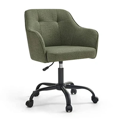 Abbildung von SONGMICS Homeoffice Stuhl, Drehstuhl, Schreibtischstuhl, höhenverstellbar, bis 110 kg belastbar, atmungsaktiver Stoff, für Arbeitszimmer, Schlafzimmer, grün OBG019C01