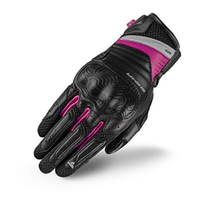 Abbildung von SHIMA RUSH Motorradhandschuhe Atmungsaktive, Verstärkte, Stadt, Sommer, Touchscreen Handschuhe mit Knöchelprotektor, Handgelenk und Finger Aufpralldämpfer (Damen, Rosa, S)