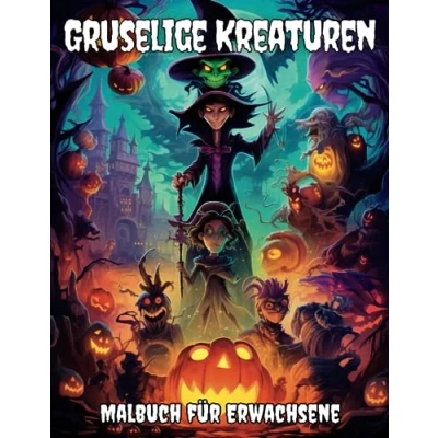 Abbildung von Gruselige Kreaturen Malbuch für Erwachsene: Faszinierende Entdeckungen beim Ausmalen von unheimlichen Welten Einfaches Halloween