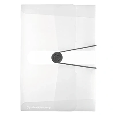 Abbildung von Herlitz Sammelbox A5 PP mit Rückenetikett, 1 Stück Design Aufdruck, Rückenbreite 2.5 cm, transparent farblos