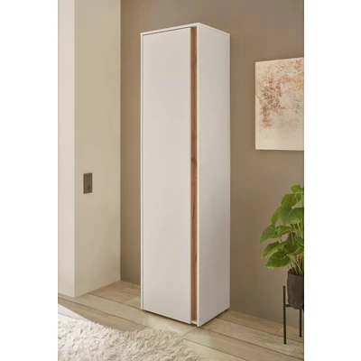 Abbildung von INOSIGN Garderobenschrank GIRON/ CiTY, Schrank in Wotan Eiche, Kleiderschrank mit Stauraum 10 Fächer, modernes Design, Tür beidseitig montierbar, 50 cm breit