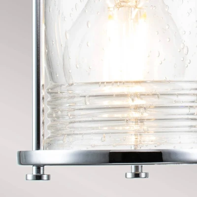 Abbildung von Elstead Lighting QN ASHLANDBAY4 PC BATH QUINTIESSE Wandleuchte Ashland Bay E27 4x40W IP44 Chrom poliert, geripptes Glas klar L:16.6cm H:20.6cm B:
