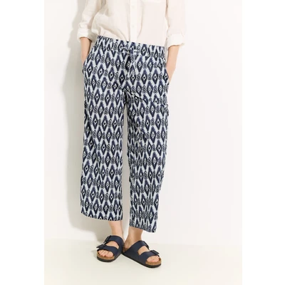 Abbildung von Cecil 7/8 Print Stoffhose, Damen, Größe: XS, Weiß