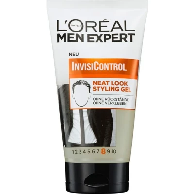 Abbildung von L&#039;Oréal Men Expert Neat Look Styling Gel für Männer, Haargel gepflegte und natürliche Haarstylings, Herren Haarstyling ein mattes Finish, InvisiControl, 1 x 150 ml