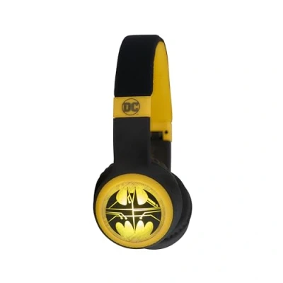 Abbildung von WONDEE Batman Geschenke, kabellose Bluetooth Kopfhörer, beleuchtet, mit LED Effekt, magische Kopfhörer kraftvollem Klang und Geräuschunterdrückung, Geschenkidee
